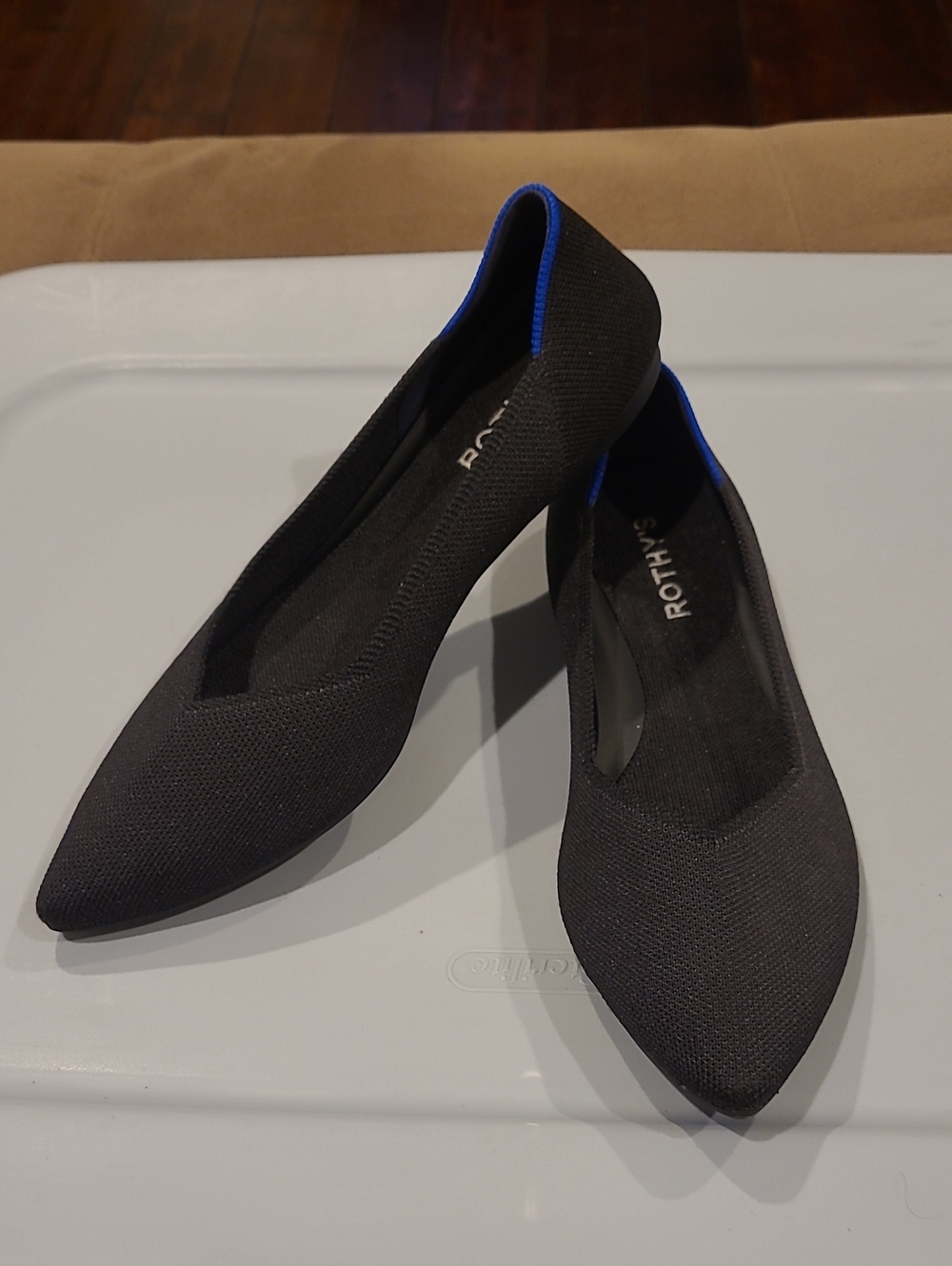 Rothy's Women's Black Pointed Knit Flats Size 9